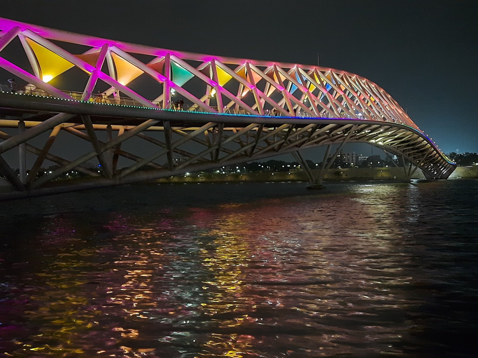 Atal Bridge at sabarmato Riverfront in Ahmedabad