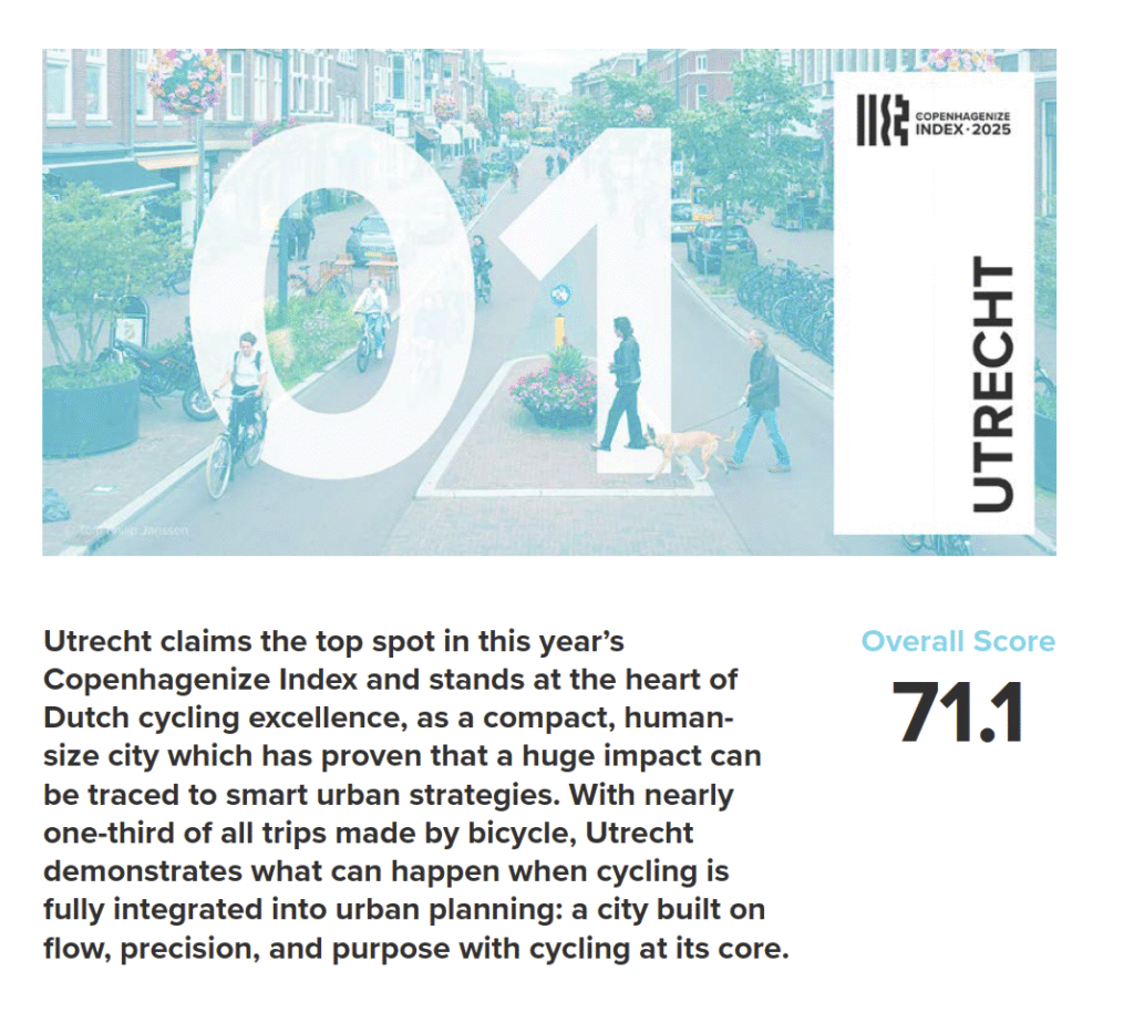 Utrecht Best Cycling City 2025 - The Global Ranking
of Bicycle-Friendly Cities
EIT Urban Mobility Edition